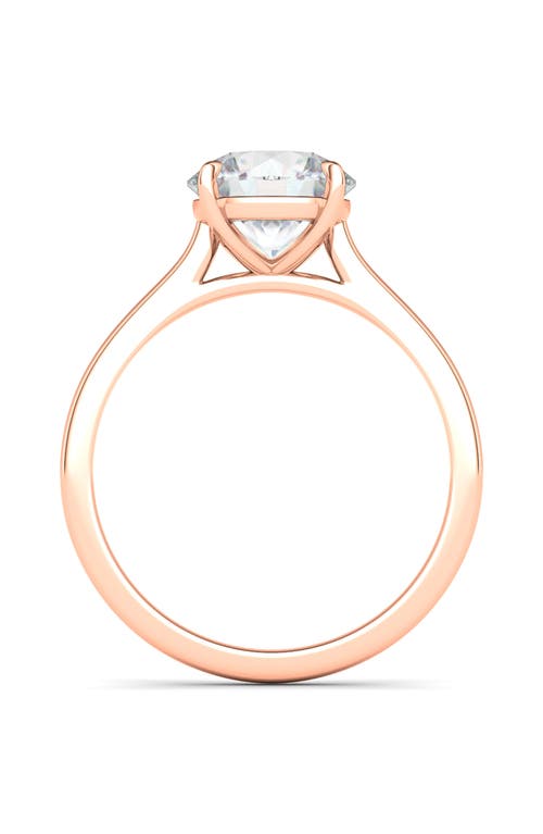 Hautecarat Round Brilliant Cut Lab Created Diamond Ring In 2.00 Ctw 18k Rose Gold