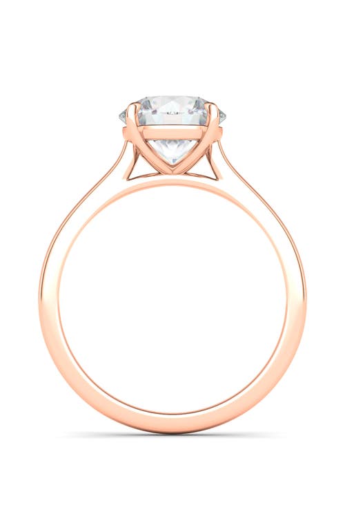 Shop Hautecarat Round Brilliant Cut Lab Created Diamond Ring In 2.00 Ctw 18k Rose Gold