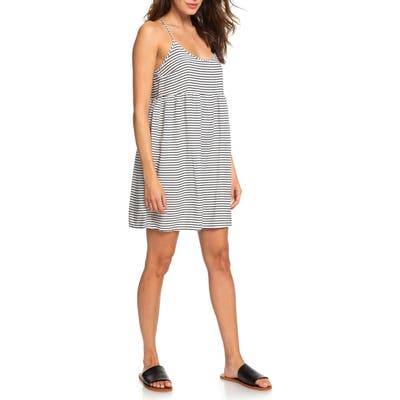 Roxy Tropical Sundance Print Babydoll Dress, Ivory
