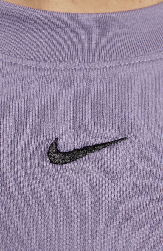 Shop Nike Sportswear Essential T-shirt Dress In Daybreak/black