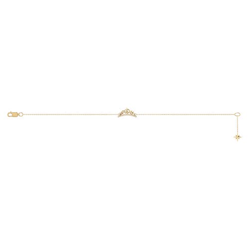 Luvmyjewelry Starry Cascade Sterling Silver Diamond Tiara Bracelet In 14kt Gold Vermeil On Sterling