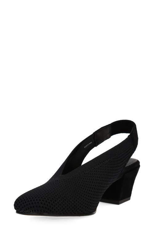 Eileen Fisher Vasa Block Heel Knit Slingback Pump In Black