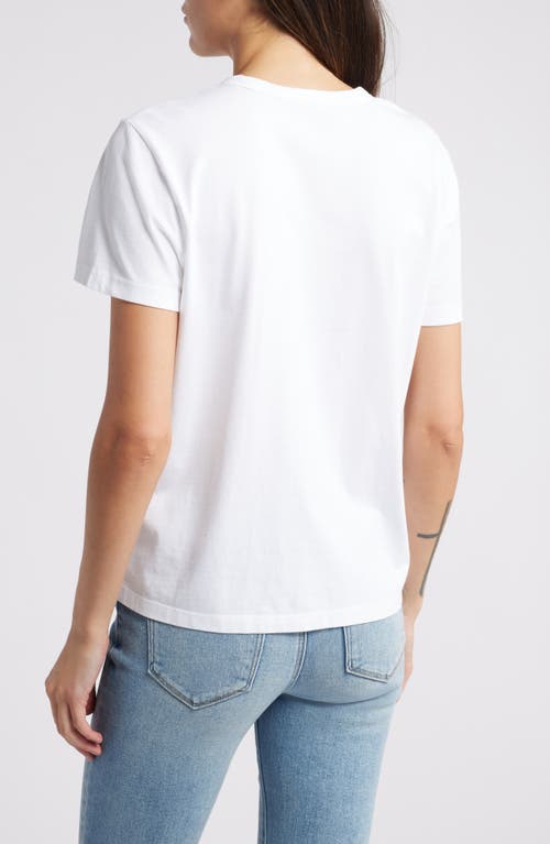 Madewell Bella Softfade Cotton Crop T-shirt In Eyelet White