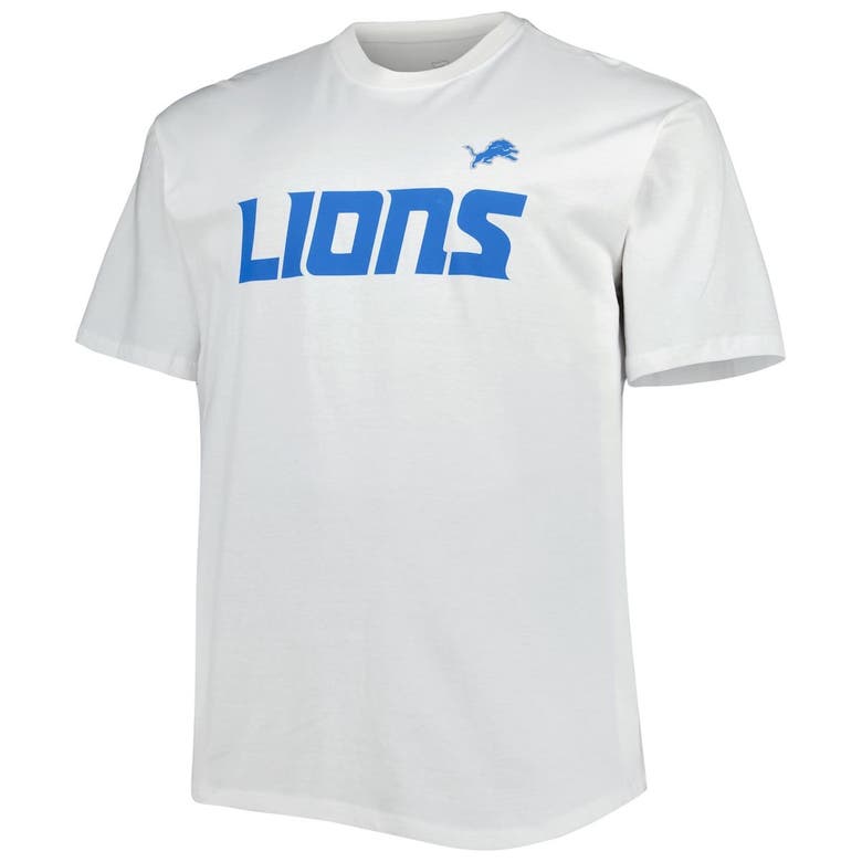 Men's Fanatics Branded White Detroit Lions Big & Tall Hometown Collection  Hot Shot T-Shirt