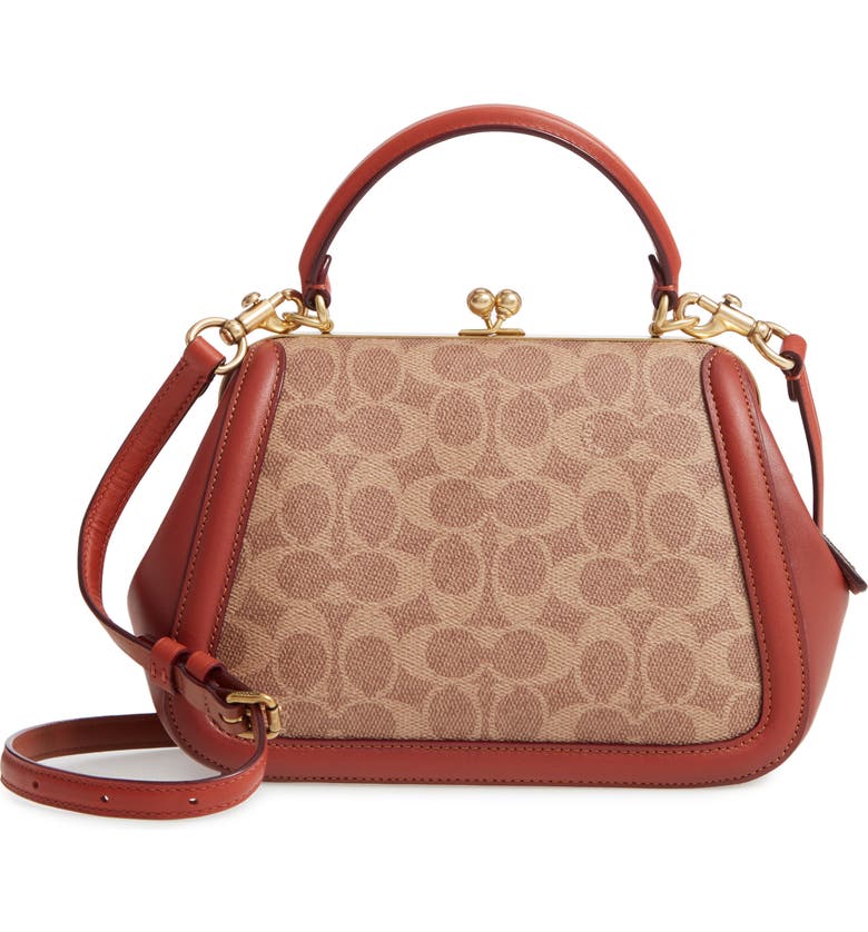COACH Signature Frame 23 Leather & Canvas Crossbody Bag | Nordstrom