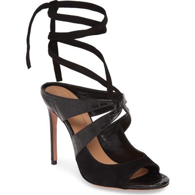 Aquazzura Mabel Ankle Strap Sandal - Black