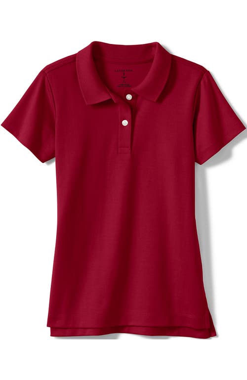 LANDS' END LANDS' END SCHOOL UNIFORM GIRLS SHORT SLEEVE FEMININE FIT INTERLOCK POLO SHIRT