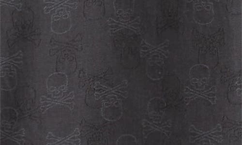 Johnston & Murphy Jacquard Skull Button-up Shirt In Black