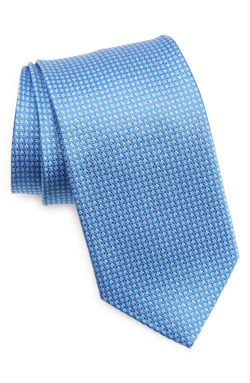 David Donahue Neat Silk Tie in Sky at Nordstrom