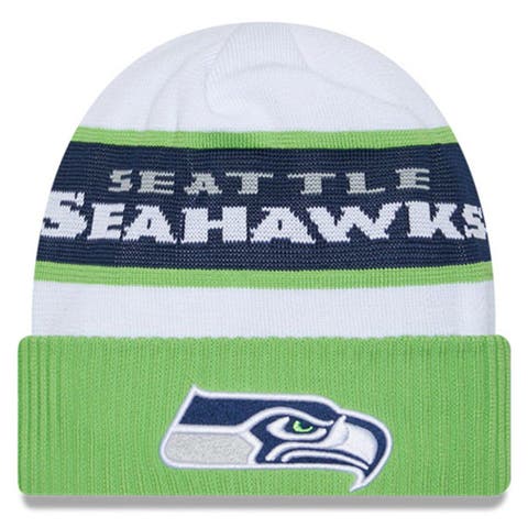 Lids Seattle Seahawks New Era 2021 NFL Sideline Sport Official Pom Cuffed  Knit Hat - College Navy/Neon Green