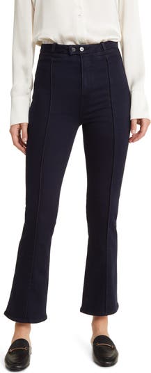 Shop Paige Claudine Faux Leather Flare Ankle Pants