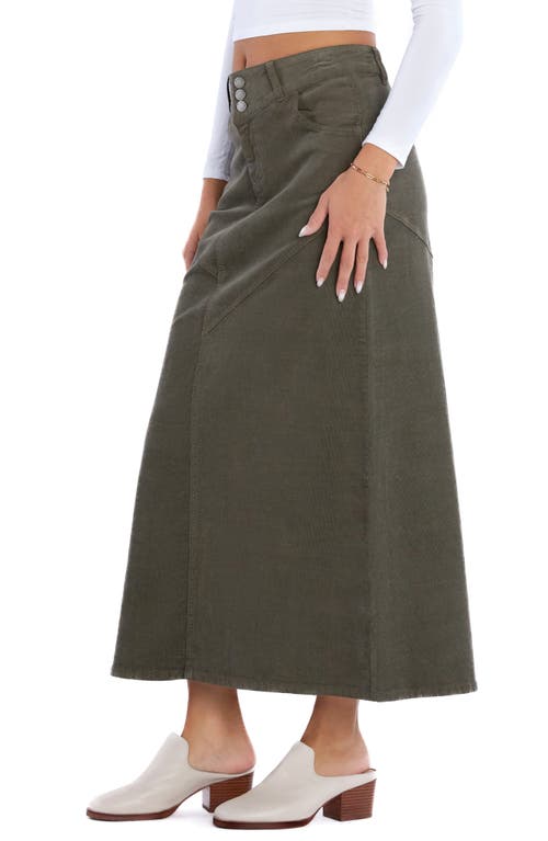 WASH LAB DENIM WASH LAB DENIM CORDUROY MAXI SKIRT