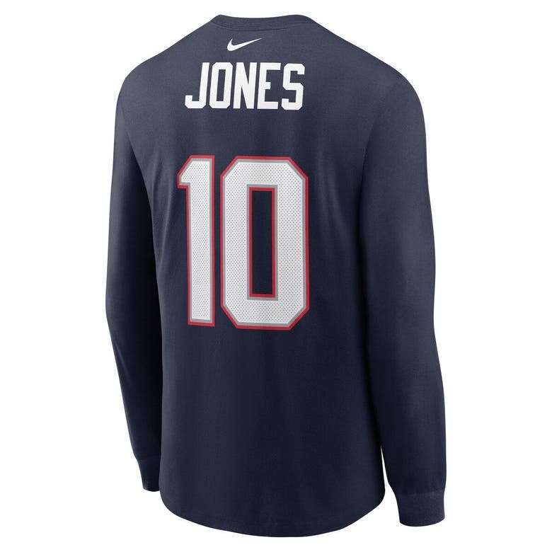 Youth Mac Jones Navy New England Patriots Player Name & Number T-Shirt