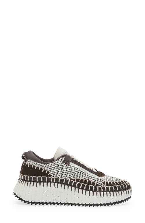 Shop Chloé Nama Platform Sneaker In Black/white