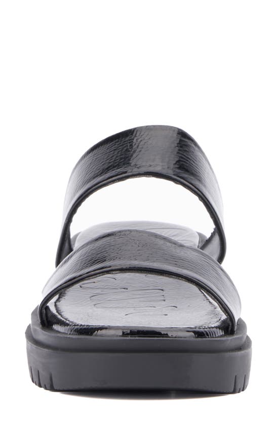 Olivia Miller Tempting Platform Slide Sandal In Black