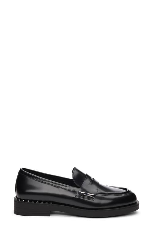 Shop Ash Whisper Stud Penny Loafer In Black