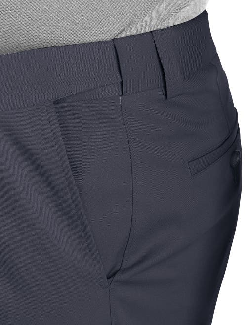 Oak Hill Waist-relaxer Pleated Microfiber Pants In Navy