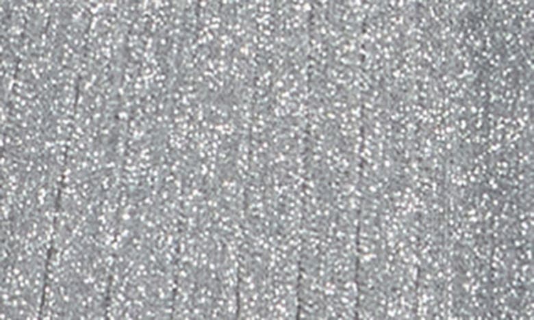 Shop A.l.c . Aria Metallic Sparkle Knit Minidress In Silver Frost