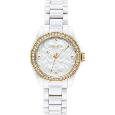 Coach Astor Ceramic Bracelet Watch, 2m