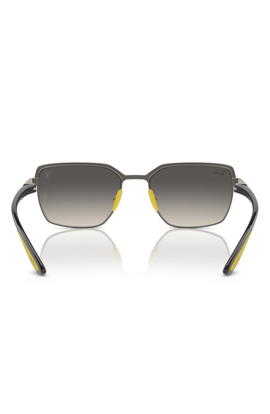 Shop Ray Ban Ray-ban X Ferrari Scuderia 58mm Gradient Square Sunglasses In Grey Flash