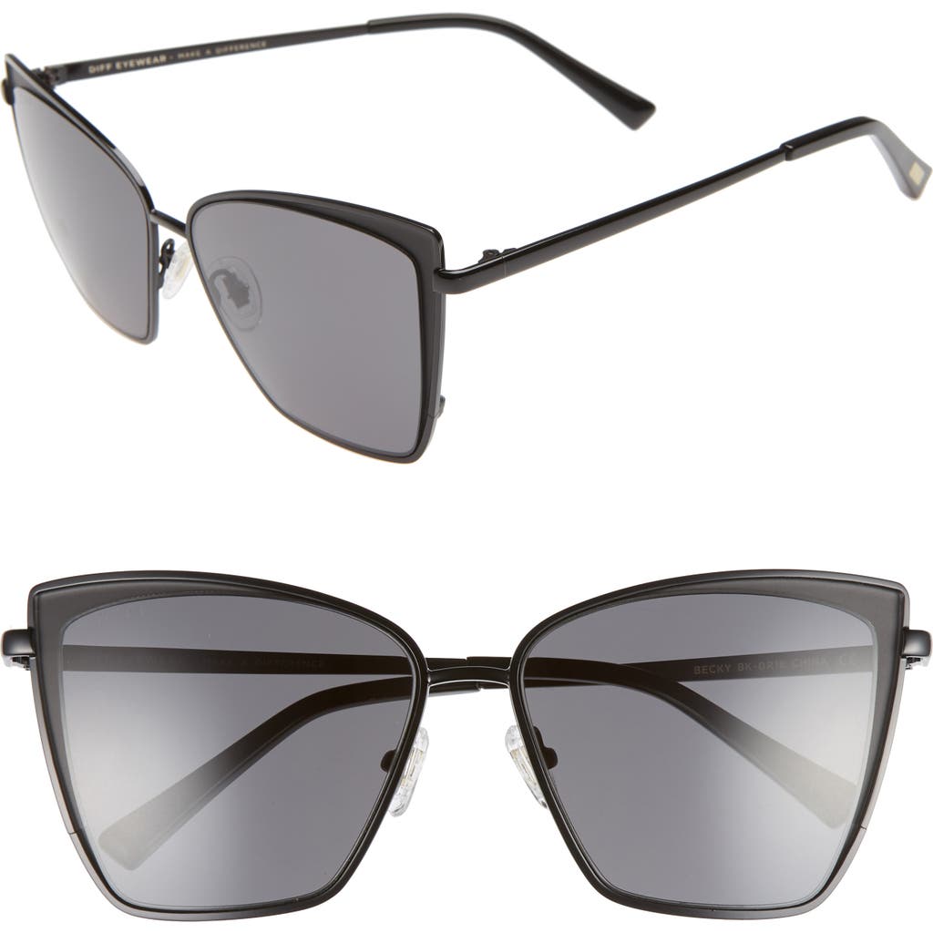 Diff Becky 57mm Sunglasses In Gray