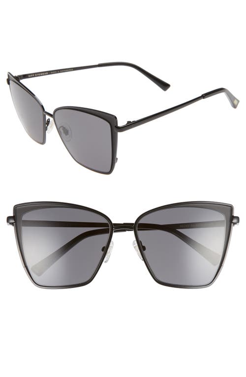 Becky 57mm Sunglasses in Black/Grey