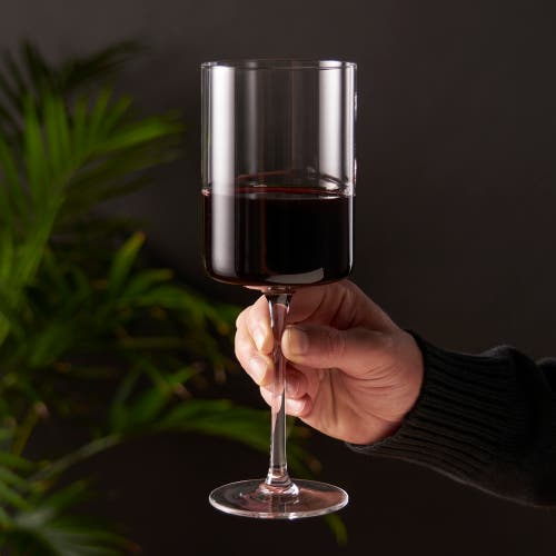 Viski Laurel Crystal Red Wine Glasses Set Of 2 In Clear