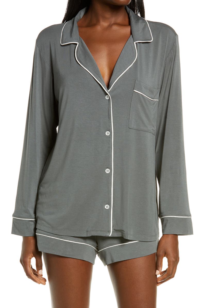 EBERJEY 'Gisele' Short Pajamas, Main, color, KELP/ BONE