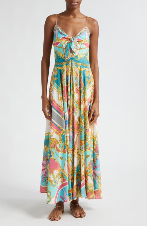 Camilla Sail Away with Me Print Silk Maxi Dress at Nordstrom, Size Large