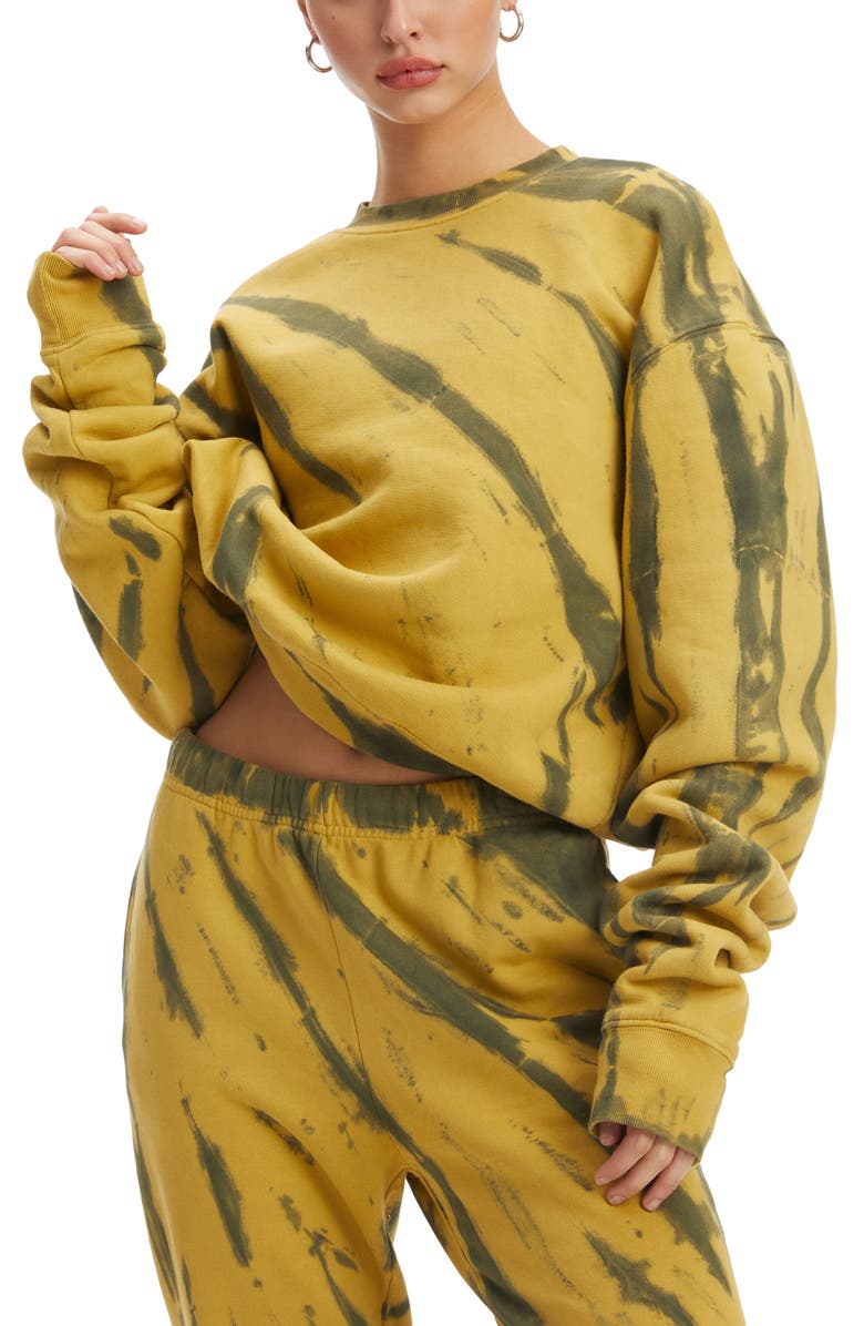 GOOD AMERICAN Boyfriend Pullover Sweatshirt, Main, color, 301