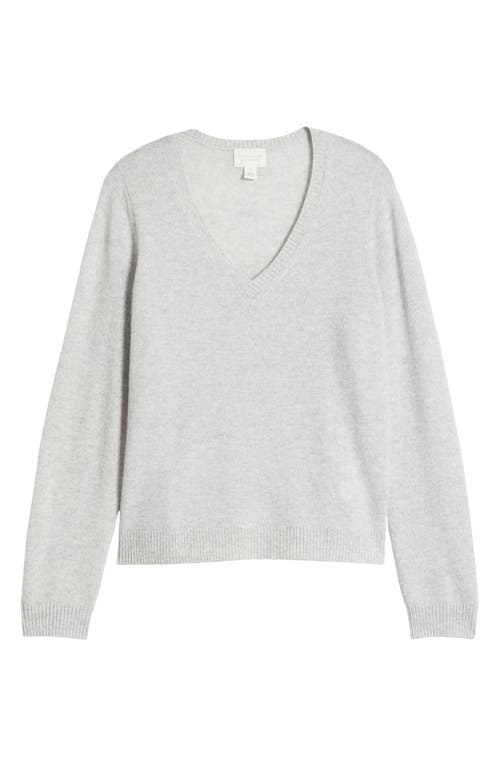 Shop Caslonr Caslon(r) V-neck Cashmere Sweater In Grey Light Heather