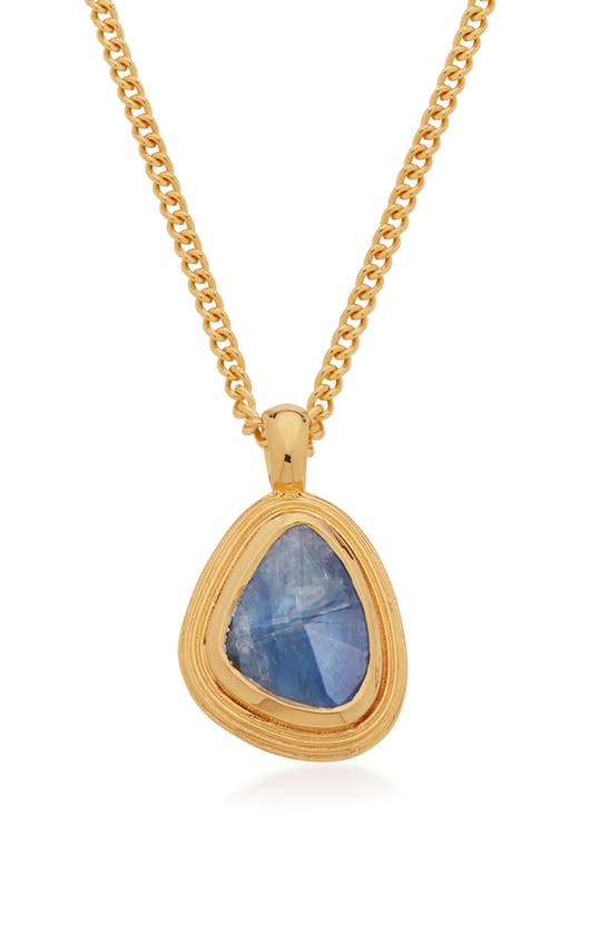 Monica Vinader Amulet Empowerment Kyanite Pendant Necklace In Gp