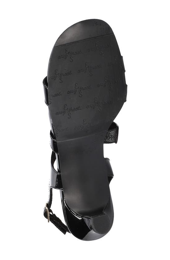 Shop Easy Street Como Strappy Sandal In Black Patent