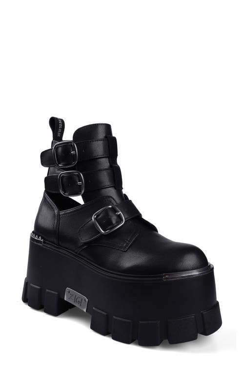 Ziginy Irana Platform Bootie In Black