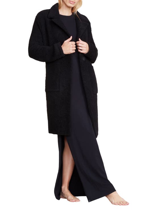 barefoot dreams CozyChic™ Patch Pocket Coat in Black 