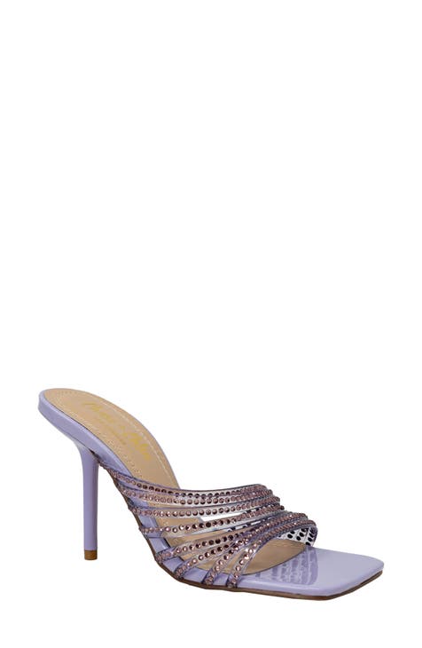 Nyra Crystal Embellished Lucite Sandal (Women)