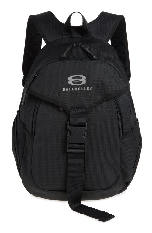 Balenciaga Medium Unity Water Repellent Nylon Backpack in Black 