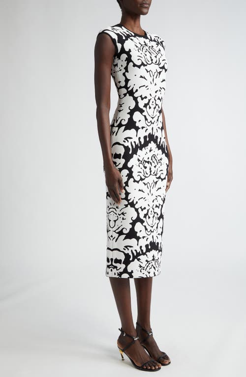 ALEXANDER MCQUEEN ALEXANDER MCQUEEN DAMASK JACQUARD SHEATH DRESS