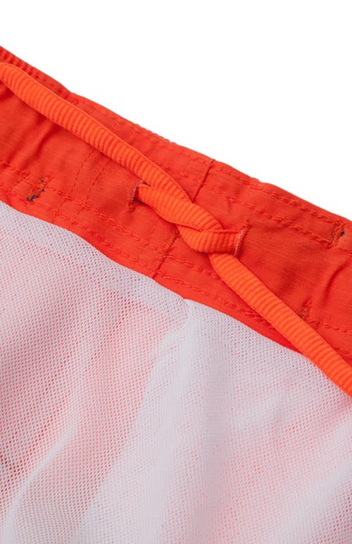 Shop Rokka&rolla Kids' 4-way Stretch Quick-dry Swim Trunks With Mesh Lining And Upf 50+ Protection In Ocean Sunset