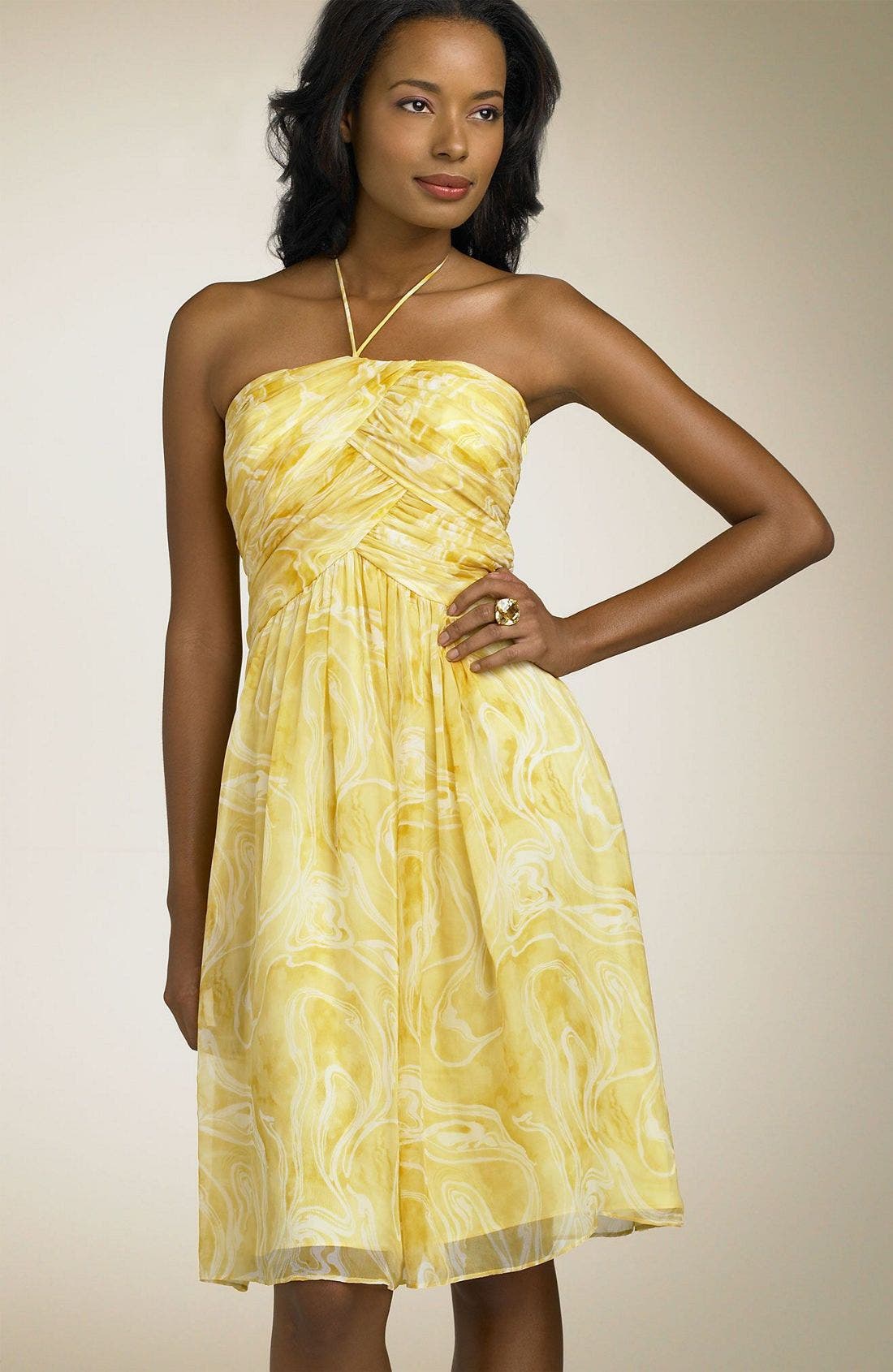 laundry by shelli segal yellow dress