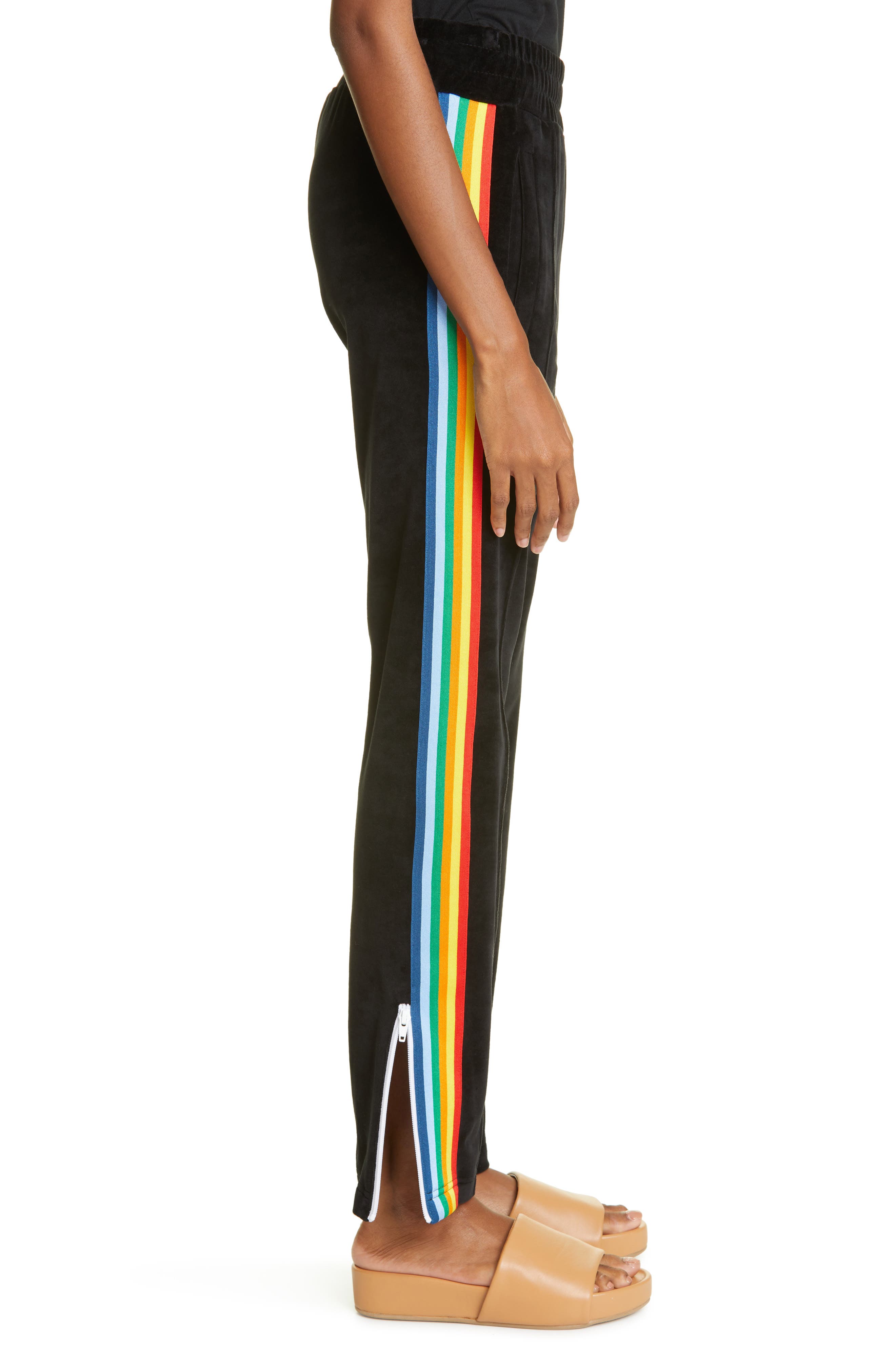 Palm Angels Rainbow Stripe Velour Track 