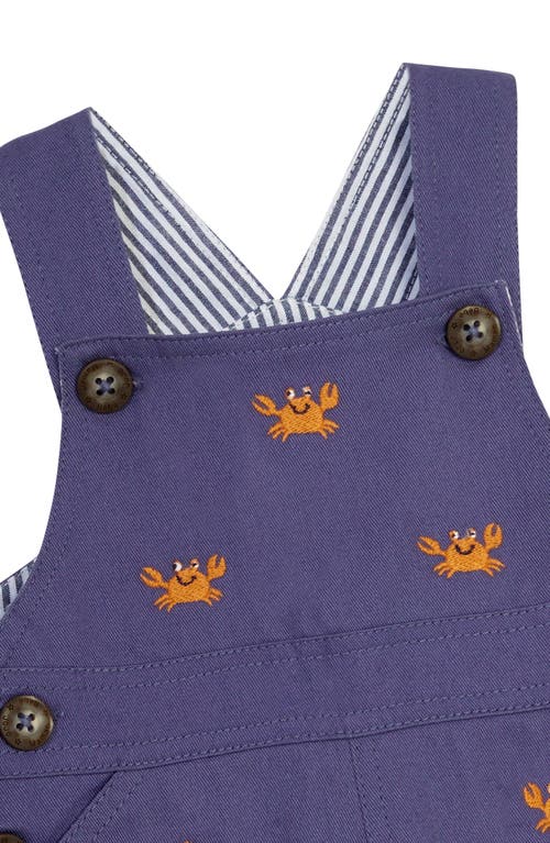 JOJO MAMAN BÉBÉ JOJO MAMAN BEBE CRAB EMBROIDERED DUNGAREES OVERALLS 