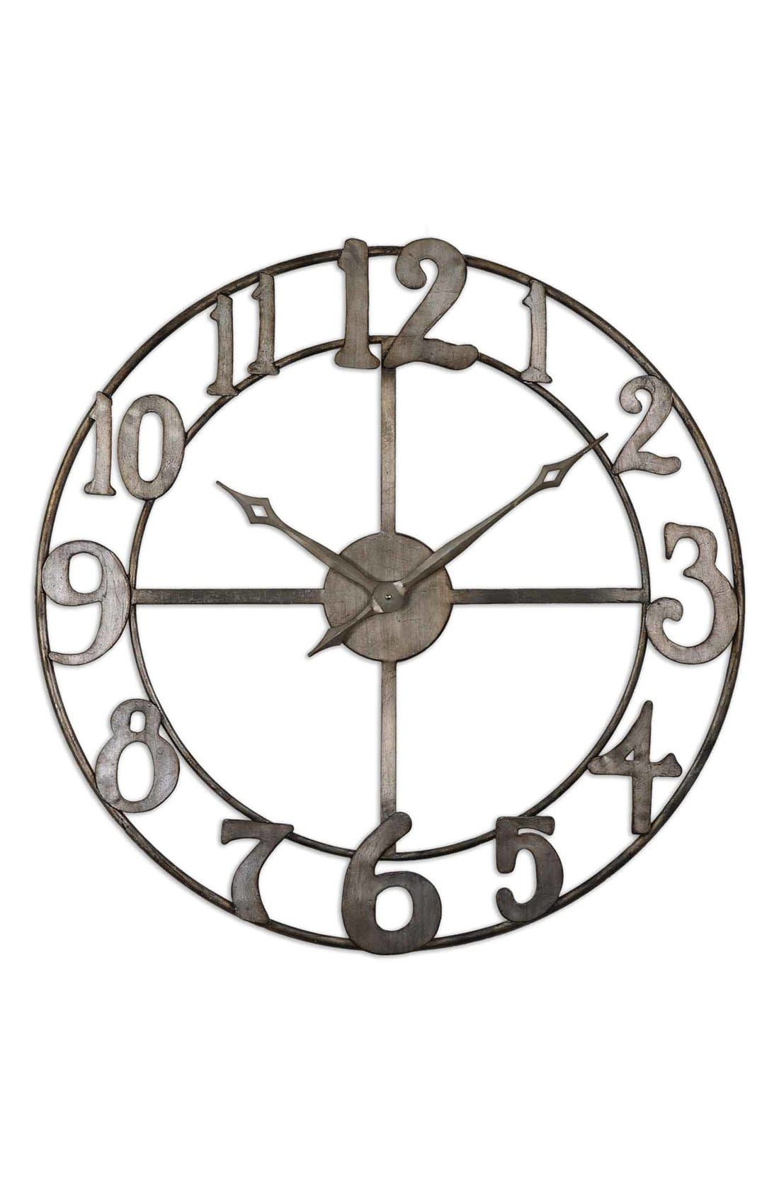 Uttermost 'Delevan' Round Metal Wall Clock Nordstrom