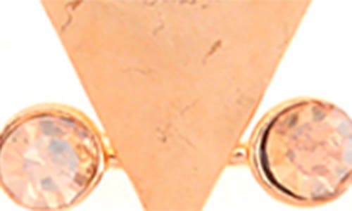 Zaxie By Stefanie Taylor Triangle Crystal Earrings In Gold