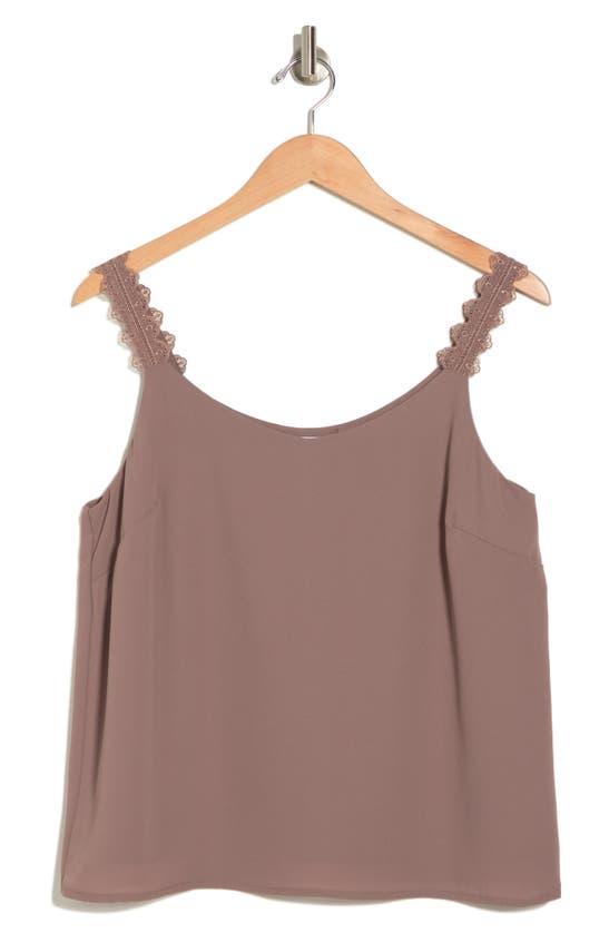 Nordstrom Rack Lace Strap Camisole In Brown Taupe