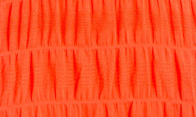 Max Studio London Smocked Tiered Maxi Dress In Papaya-papaya