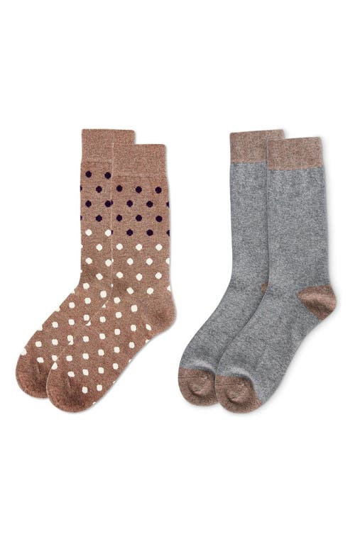 MEMOI MEMOI ASSORTED 2-PACK CREW SOCKS 