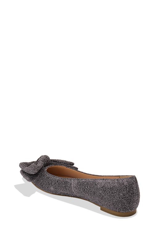 Shop Jack Rogers Debra Pointed Toe Flat In Anthracite Sparkle