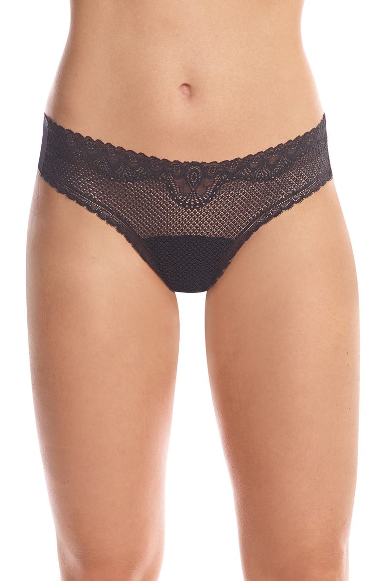 COMMANDO Perfect Stretch Lace Bikini, Main, color, 001