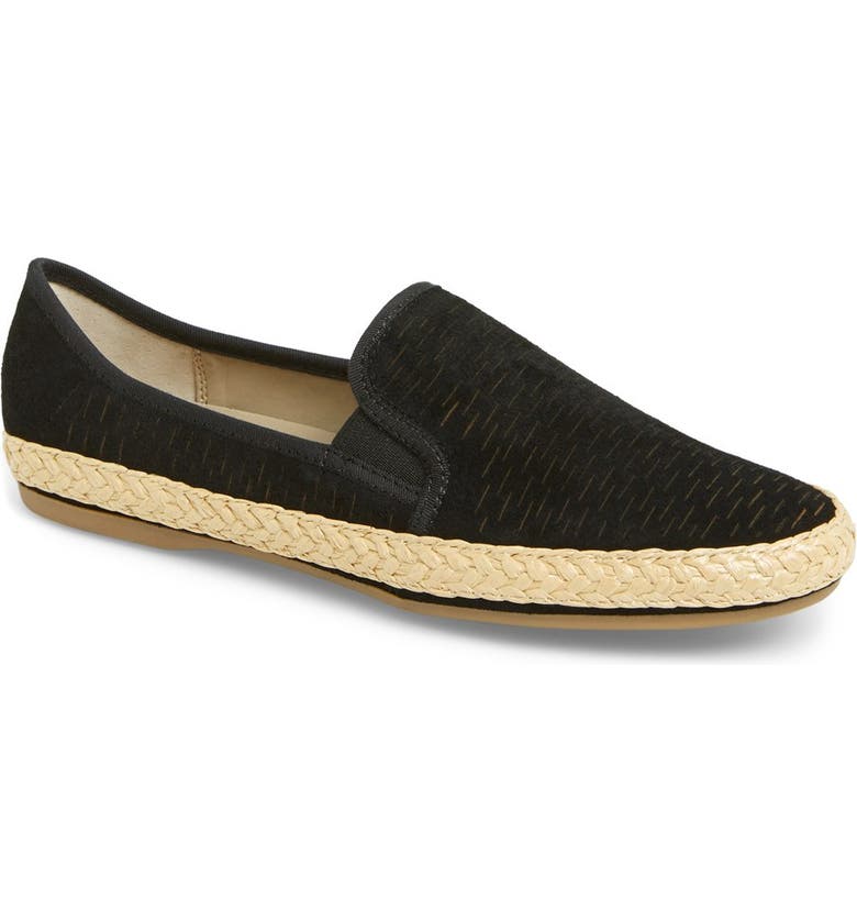Franco Sarto Perforated Leather Espadrille Flat (Women) | Nordstrom